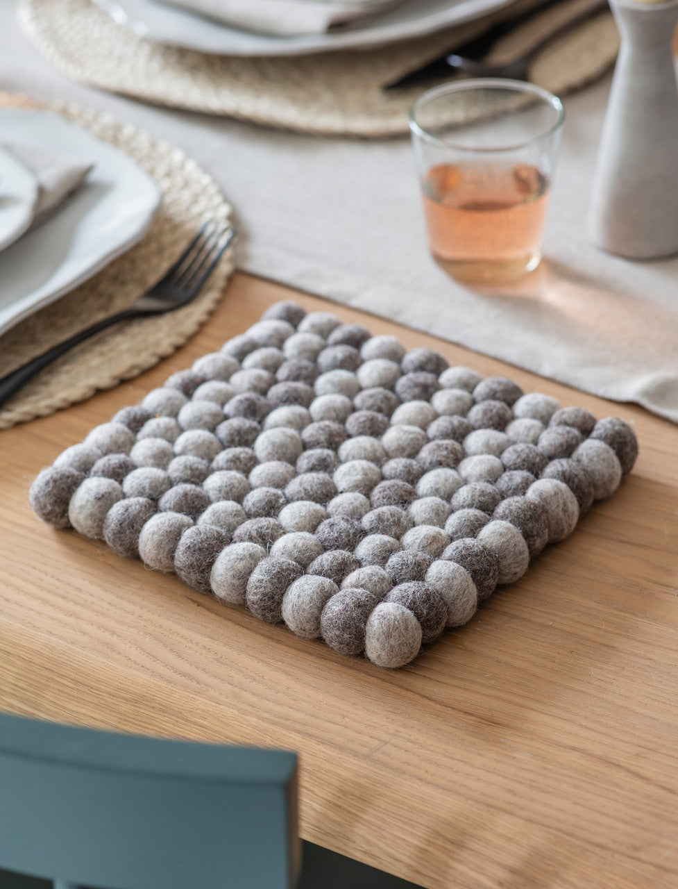 Felt Southwold Square Trivet - Grey