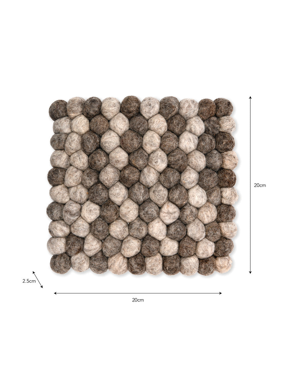 Felt Southwold Square Trivet - Grey