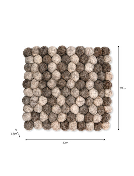 Felt Southwold Square Trivet - Grey