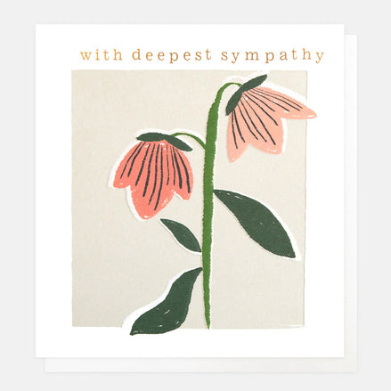 With Deepest Sympathy Peach Flowers