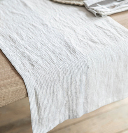 Linen Hazleton Stripe Runner - Flint
