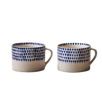 Indigo Drop Mug Set of Two - Large