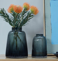 LSA - Pleat Vase, H26cm, Grey