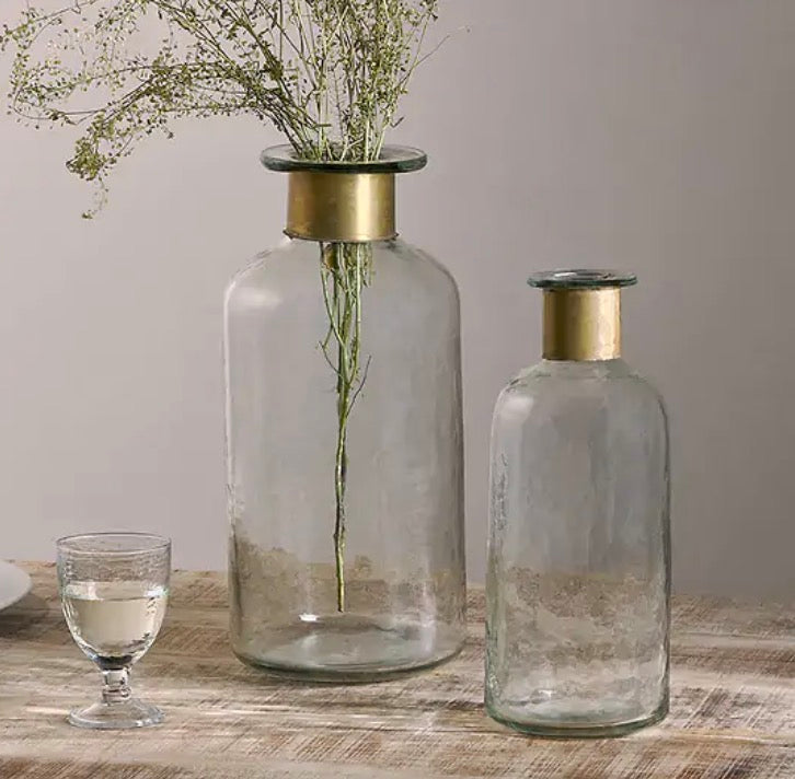 Chara Hammered Bottle Vase - Hammered Small