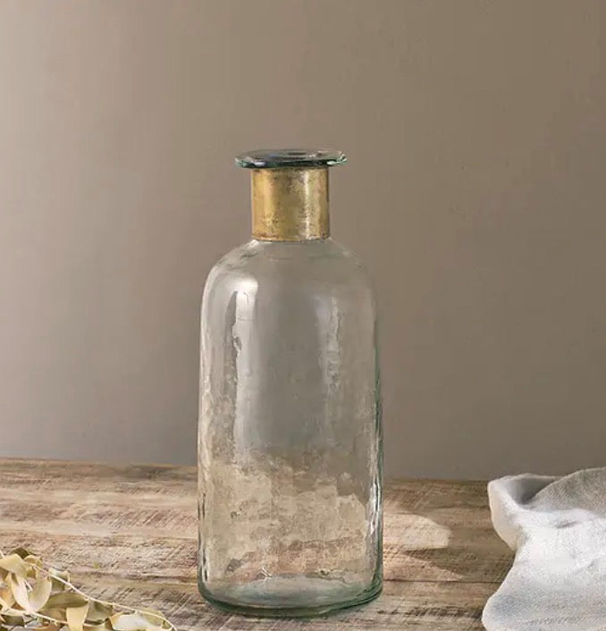 Chara Hammered Bottle Vase - Hammered Small