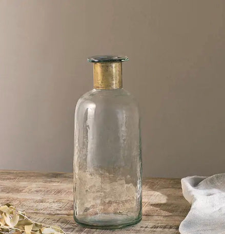 Chara Hammered Bottle Vase - Hammered Small