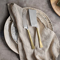 Ena Cheese Knife Set - Brushed Gold