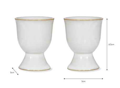 Ithaca Egg Cups - Set of 2 White