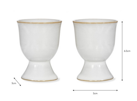 Ithaca Egg Cups - Set of 2 White