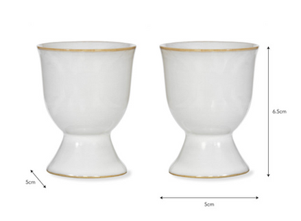 Ithaca Egg Cups - Set of 2 White