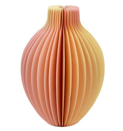 Yellow &amp; Orange Ombre Honeycomb Paper Bud Vase