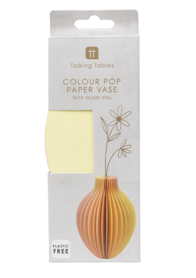 Yellow & Orange Ombre Honeycomb Paper Bud Vase