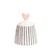 Stripe Small Jar with Lid | Heart/Stripe