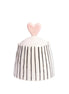 Stripe Small Jar with Lid | Heart/Stripe