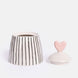 Stripe Small Jar with Lid | Heart/Stripe