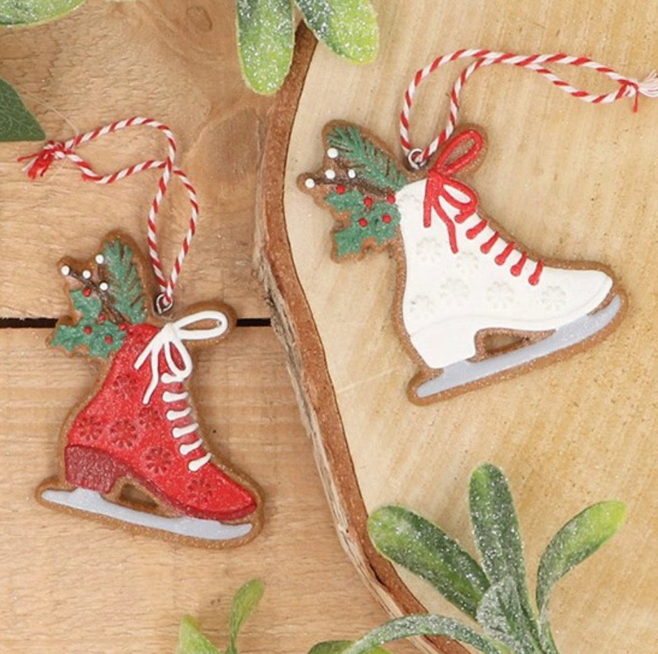 Gingerbread Skating Boot Decoration