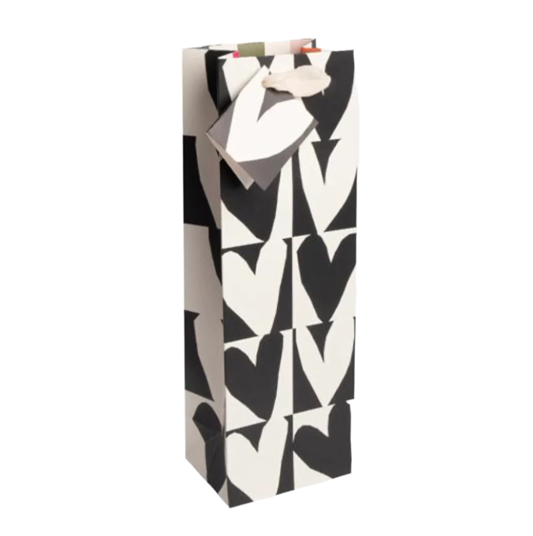 Mono Heart Checkmate Bottle Gift Bag