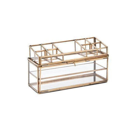 Antique Brass Bequai Open Jewellery Box