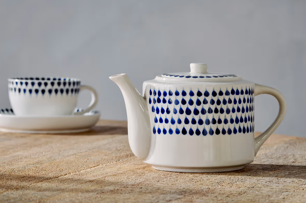 Indigo Drop Teapot