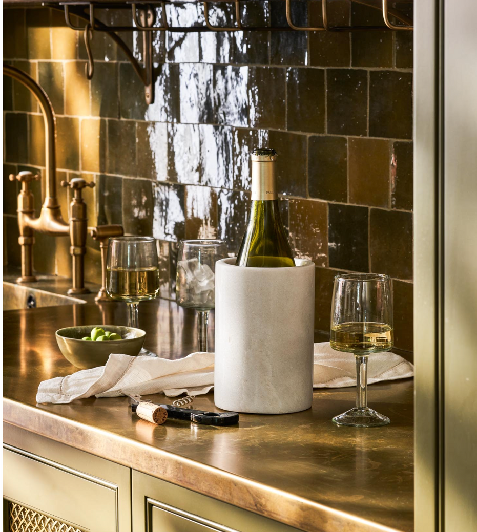 Brompton Marble Wine Cooler - White