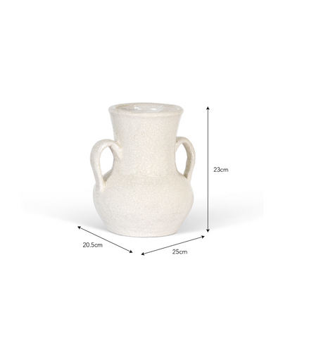 Ravello Vase with Handles White