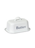 Enamel 'Butter' Dish - White