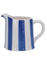 Stripe Ceramic Jug  - Navy