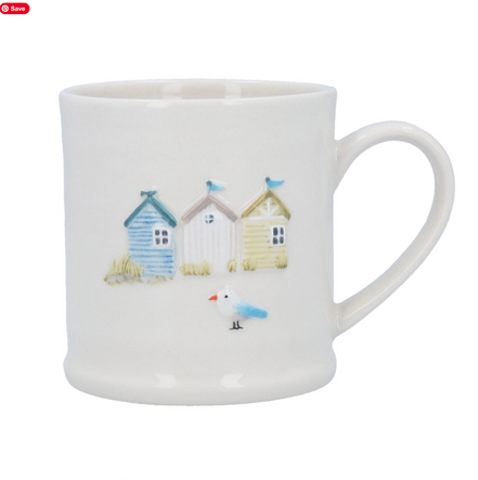 Beach Huts Stoneware Mug