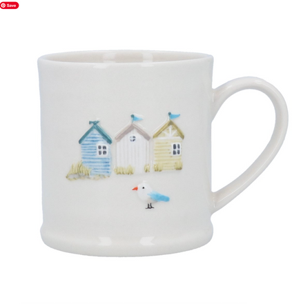 Beach Huts Stoneware Mug