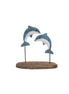 Rustic Wood Dolphin Duo Orn - Mini