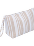 Stripe Fabric Washbag - Beige