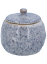 Blue Speckled Stoneware Pot with Lid - Small