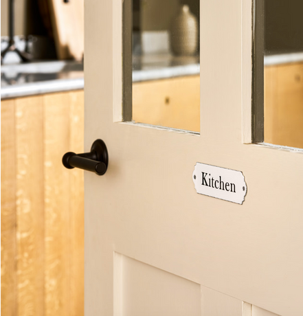 Enamel Kitchen Sign  - White