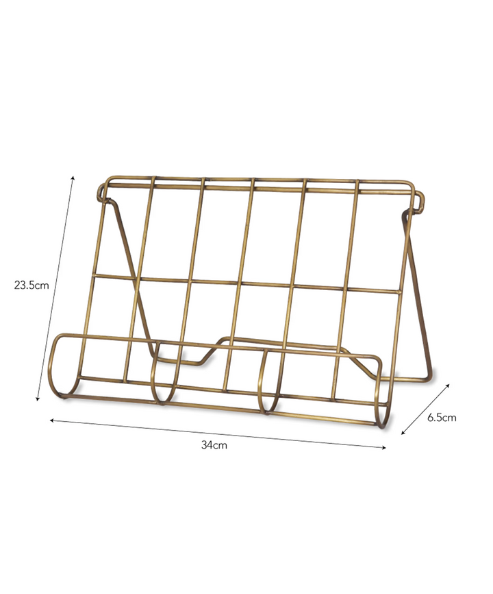 Brompton Cook Book Holder - Antique Brass