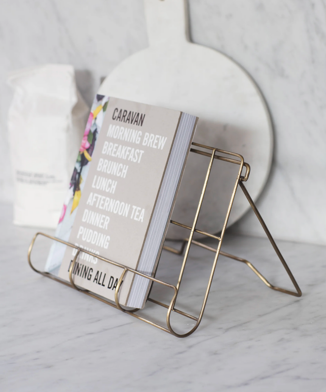 Brompton Cook Book Holder - Antique Brass