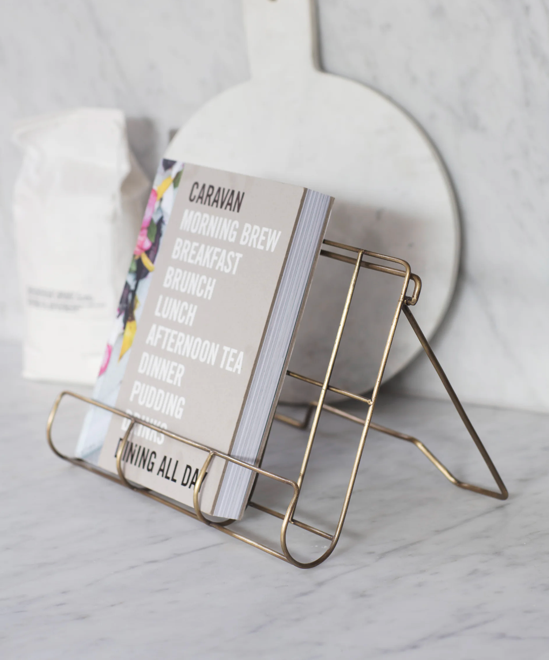Brompton Cook Book Holder - Antique Brass
