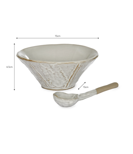 Ithaca Meze Bowl with Spoon White