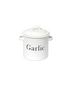 Enamel Garlic Store - White