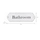 Enamel Bathroom Sign - White