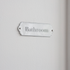 Enamel Bathroom Sign - White