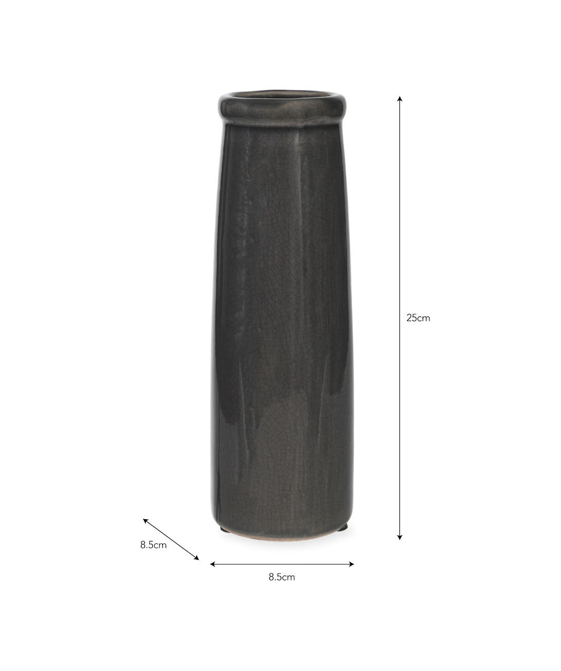 Ravello Bottle Vase - Charcoal