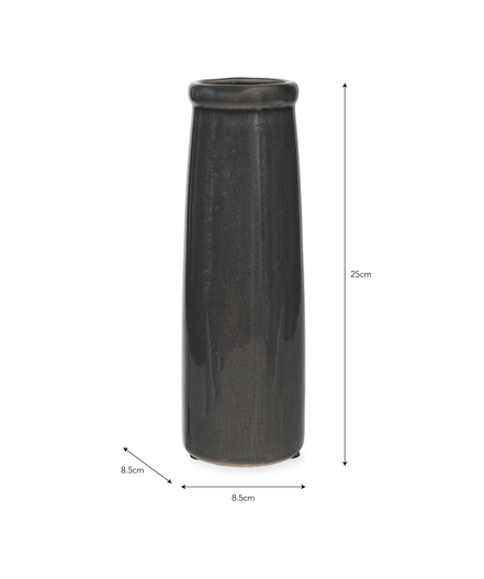 Ravello Bottle Vase - Charcoal