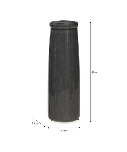 Ravello Bottle Vase - Charcoal