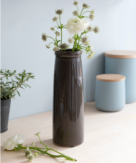 Ravello Bottle Vase - Charcoal