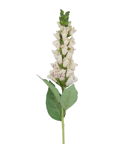 Foxglove Faux Flower Stem - Cream