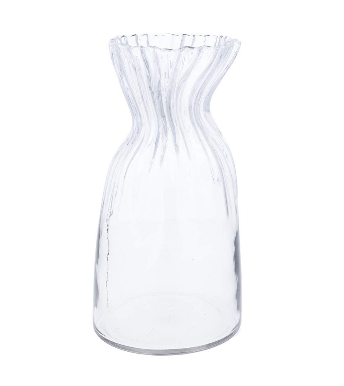 Small Glass Scrunch Vase - Clear