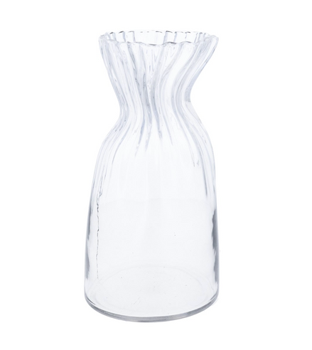 Small Glass Scrunch Vase - Clear
