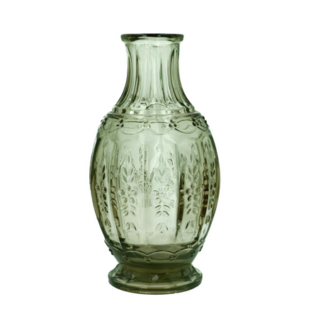 Pressed Glass Carafe - Green