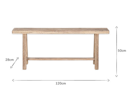 Ibo Long Bench – Reclaimed Wood