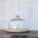 Recycled Glass Cake Dome - Clear Glass